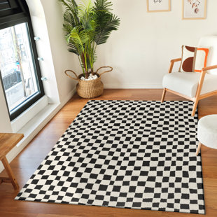 SURYA B.V. Teppich aus Baumwolle in Schwarz/Weiß