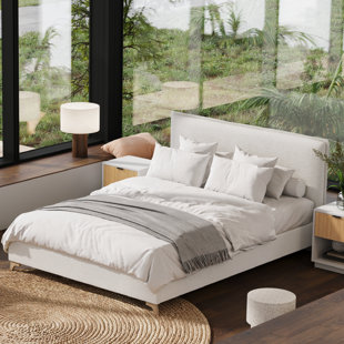 WILLA ARLO™ INTERIORS Pelham Flange Edge Boucle Bed Frame