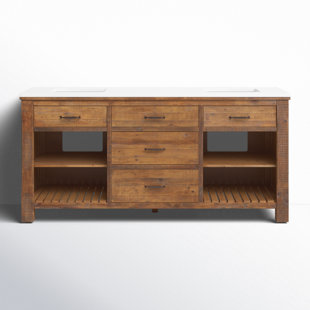 BIRCH LANE™ Marlie 72'' Double Bathroom Vanity with Quartz Top