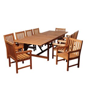 ALLMODERN Tempo 10 - Person Rectangular Outdoor Dining Set