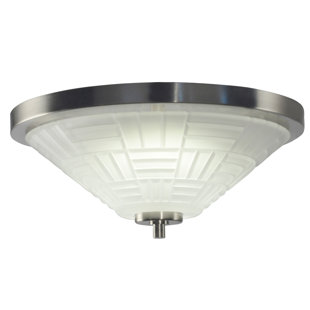 SPRINGDALE LIGHTING Houston Glass Flush Mount
