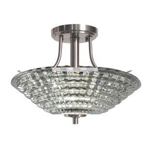 SPRINGDALE LIGHTING Wendy Crystal Semi Flush Mount