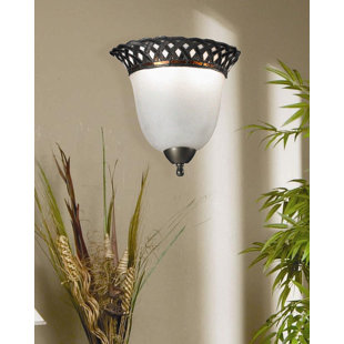 SPRINGDALE LIGHTING Hillcrest Glass Flush Mounted Sconce