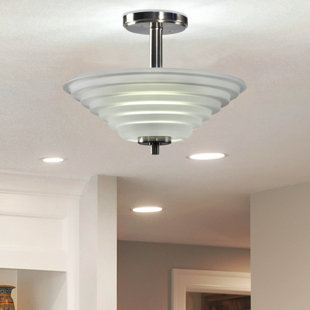 SPRINGDALE LIGHTING Soloman Glass Semi Flush Mount