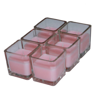 JECO INC. Unscented Votive Candle with Glass Holder