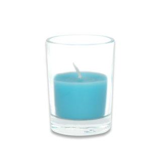 JECO INC. Unscented Votive Candle with Glass Holder