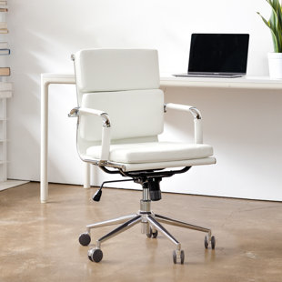 BRAYDEN STUDIO® Giovonie Mid Back Executive Swivel Office Chair With Metal Frame And Arms