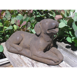 NICHOLS BROS. STONEWORKS Lab Puppy Statue