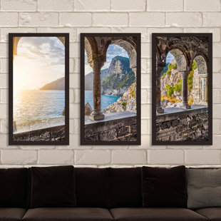 PICTURE PERFECT INTERNATIONAL Chiesa Di San Pietro, Italy Framed On Plastic / Acrylic 3 Pieces Print