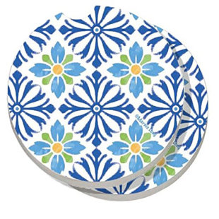 COUNTERART No Pattern Round Car Coaster