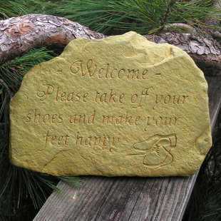 NICHOLS BROS. STONEWORKS Happy Feet Welcome Stone (Please take off your shoes)