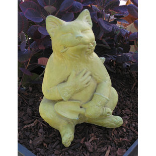 NICHOLS BROS. STONEWORKS Gardening Cat Statue