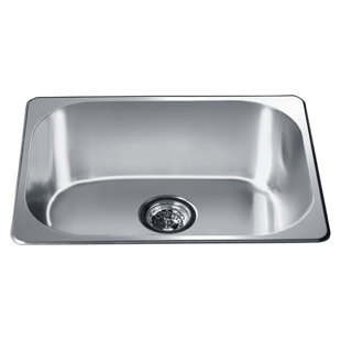 DAWN USA 22" L x 17.75" W Drop-In One Piece Stretch Molding Multifunctional 304 Stainless Steel Kitchen Sink