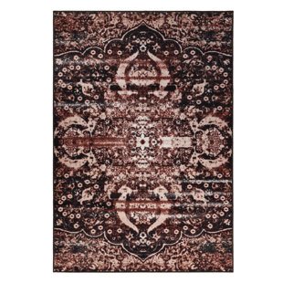 WORLD MENAGERIE Myrick Bohemian Rustic Medallion Indoor Area Rug