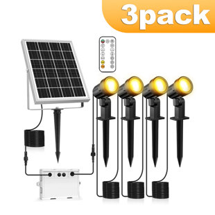 HOME LIGHTING GALLERY INC. Black Low Voltage Solar Powered Integrated Led Spot Light (set Of 12)