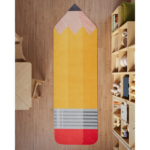 PLAYGROUND RUGS BY MOMENI Momeni Playground Pencil Multi Kid Rug 2'4" X 7'7"
