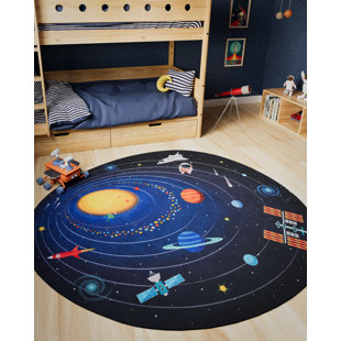PLAYGROUND RUGS BY MOMENI Momeni Playground Space Blue Kid Rug