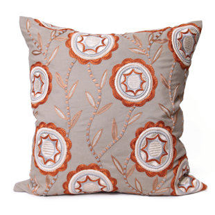 BLISS STUDIO Embroidered Linen Reversible Throw Pillow