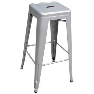 WILLISTON FORGE Natascha 30'' Counter Stool with Metal Frame (Set of 4)