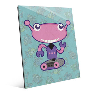 MASON & MARBLES Robo Alien On Glass Print