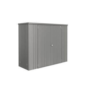 Biohort Equipment Locker 230 7.5' x 2.7' x 6' Water Resistant Metal Tool Shed with Lock