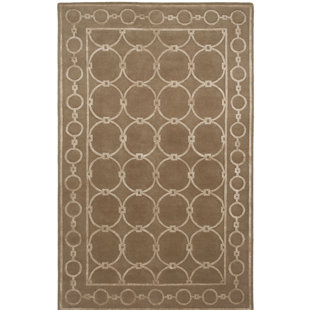 SHALOM BROTHERS Broadway Handmade Hand-Knotted Wool Brown/Beige Rug