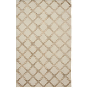 SHALOM BROTHERS Broadway Handmade Hand-Knotted Wool Beige/Brown Rug