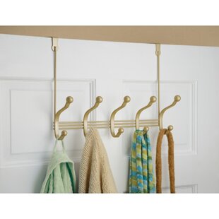 IDESIGN York Lyra Metal Over-the-Door 5 - Hook Wall Mounted Coat Rack