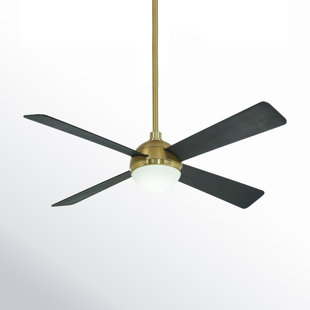 MINKA AIRE 54" 4 - Blade LED Standard Ceiling Fan with Remote Control and Light Kit Included