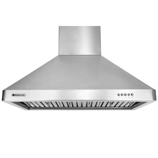 XtremeAir Ultra 36 Inches 900 Cubic Feet Per Minute CFM Ducted Wall Mount Range Hood in Stainless Steel with Baffle Filter and Light Included