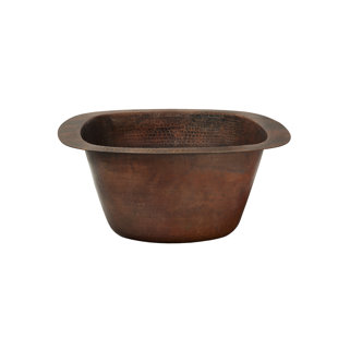 NOVATTO 15'' L Single Bowl Copper Kitchen Sink