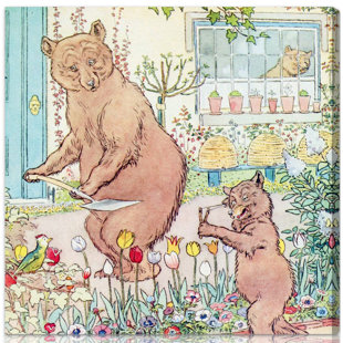 HONEYBEE NURSERY Abby Three Bears Canvas Art