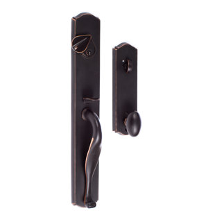SURE-LOC HARDWARE Wasatch Handleset with Deadbolt and Slickrock Door Knob and Rosette