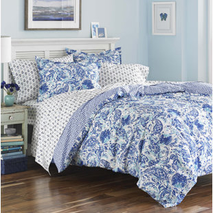 POPPY & FRITZ Brooke Cotton Reversible Duvet Cover Set