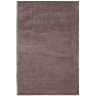 ALWYN HOME Sadey Solid Colour Brown Area Rug