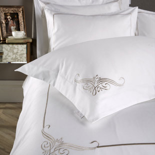 LARK MANOR 600 Thread Count Embroidered Oxford Pillowcase