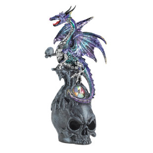 ZINGZ & THINGZ Mystical Jeweled Dragon and Skull Figurine