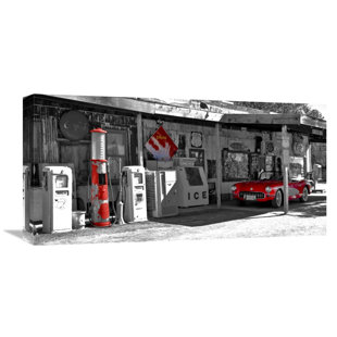 GLOBAL GALLERY 'Vintage Gas Station on Route 66' by Vadim Ratsenskiy Photographic Print on Wrapped Canvas