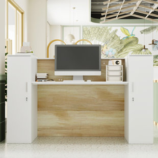 CALDION Danzo Rectangle Wood Reception Desk