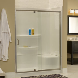 HAZELWOOD HOME Cove 69" H Pivot Frameless Shower Door