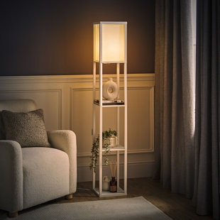 ZIPCODE DESIGN Lena Struttura 160cm Floor Lamp Wooden Shelves Floor Lamp in 4 Colours