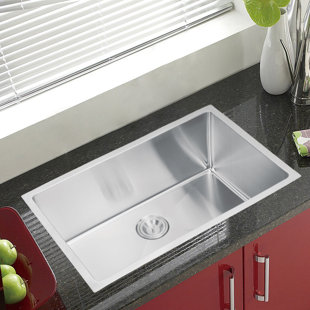 DCOR DESIGN Brier 30'' L Undermount Single Bowl Stainless Steel Kitchen Sink