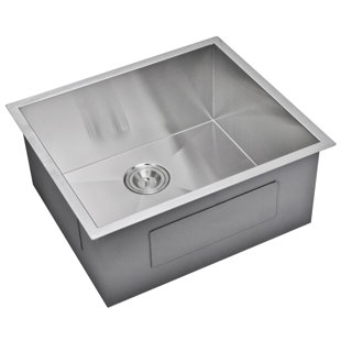 DCOR DESIGN Brier 23'' L Undermount Single Bowl Stainless Steel Kitchen Sink