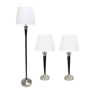 ALL THE RAGES INC. 58.5'' Floor Lamp Floor & Table Lamp Set