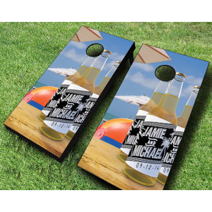 AJJ CORNHOLE 2' x 4' Cornhole Set with Bags
