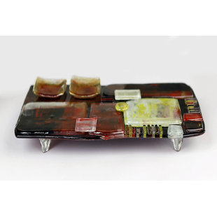 Jasmine Art Glass Glass Cheese Board