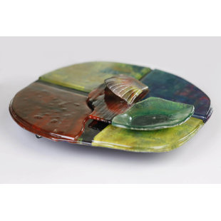 Jasmine Art Glass Glass Cheese Board