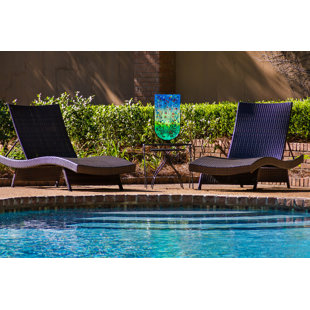 WORLD MENAGERIE Ronneshia Fused Glass Tall U Vase