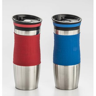 Cook Pro Double Wall Insulated Stainless Steel Travel Mug (Set of 2)