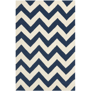 BRAYDEN STUDIO Terence Chevron Wool Hand Woven Area Rug